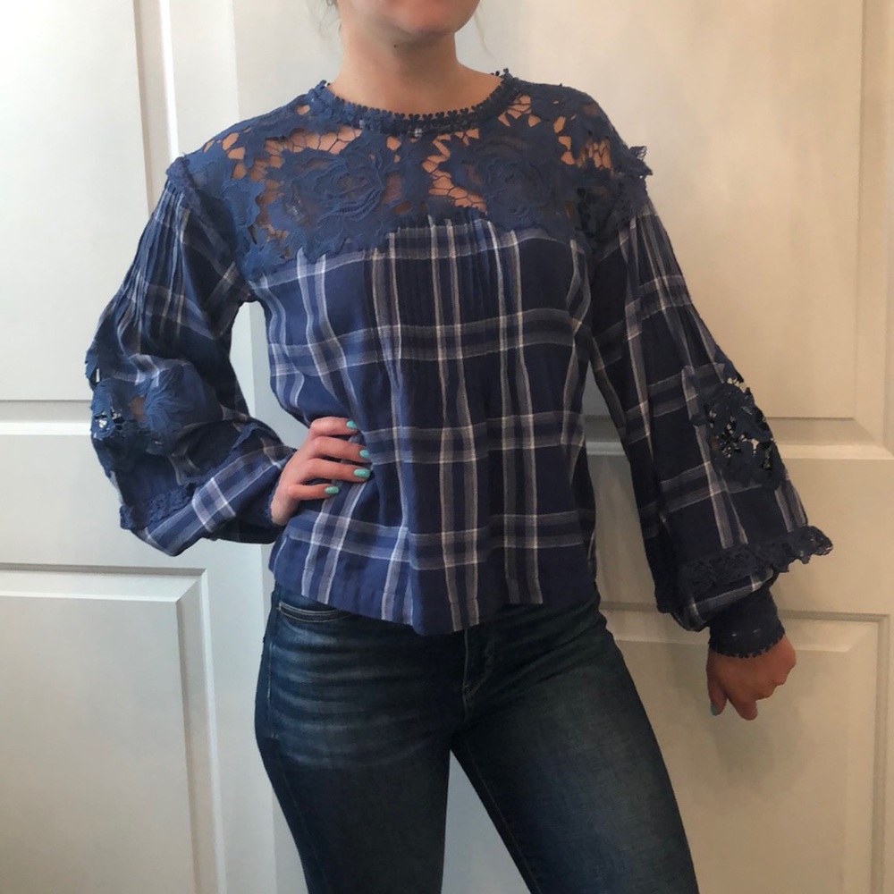 Free people plaid blouse